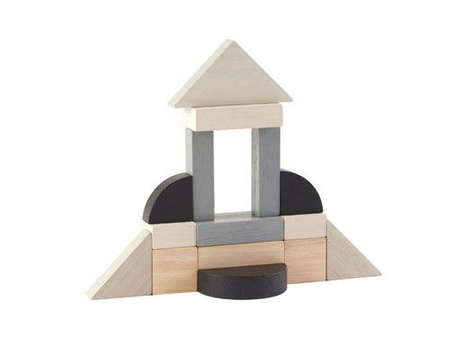 Drewniane klocki ekologiczne 15 el. dla dzieci 2 lata +  new design, Plan Toys PLTO-5371